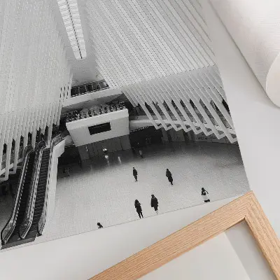 Plakatas svetainei modernios interjero linijos su dinamiška minimalizmo kompozicija