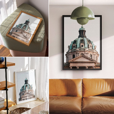 Sieninis plakatas Įspūdingos kupolo detalės klasikinėje architektūroje