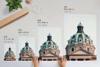 Sieninis plakatas Įspūdingos kupolo detalės klasikinėje architektūroje