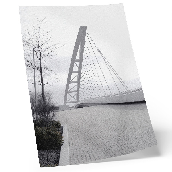 Sieninis plakatas Minimalistinė moderni tilto konstrukcija