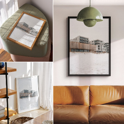 Dekoratyvinis plakatas Modernūs pastatai minimalistinė architektūra