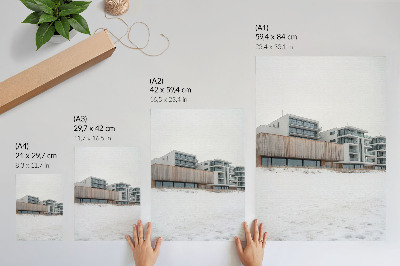 Dekoratyvinis plakatas Modernūs pastatai minimalistinė architektūra