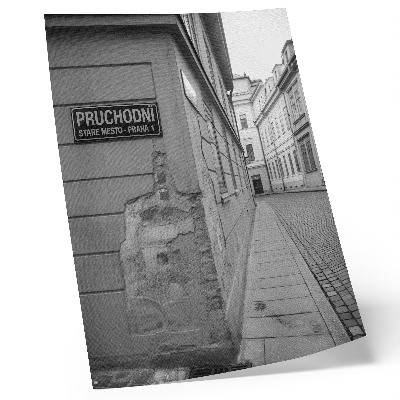 Sieninis plakatas Senų pastatų fasadai, architektūrinės detalės