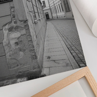 Sieninis plakatas Senų pastatų fasadai, architektūrinės detalės