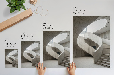 Dekoratyvinis plakatas Modernūs spiraliniai laiptai elegantiškame interjere