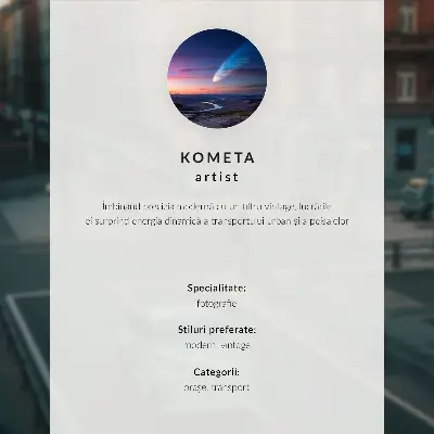 Plakatas su klasikinių automobilių ir pastelinių pastatų retro motyvais