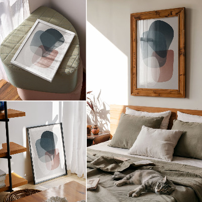 Sieninis plakatas Susipynusios formos, elegancija, minimalizmas