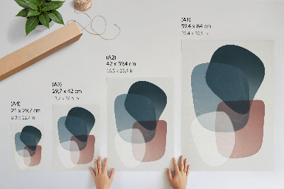 Sieninis plakatas Susipynusios formos, elegancija, minimalizmas