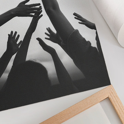 Sieninis plakatas Minimalistinio stiliaus rankos aukštyn