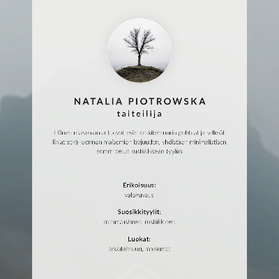 Plakatas svetainei Geltono namo rūkas kalnuose rami atmosfera