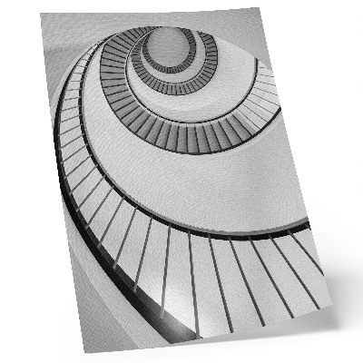 Sieninis plakatas Spiraliniai laiptai, užburianti geometrija ir elegancija