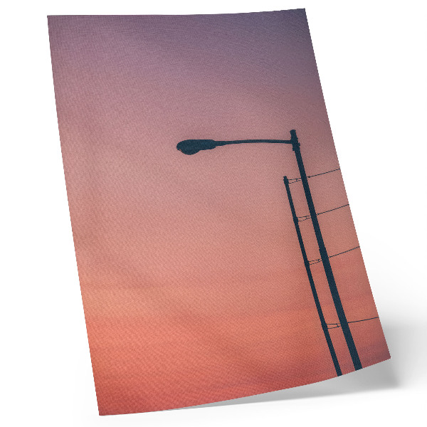 Dekoratyvinis plakatas Minimalistinis šviestuvas romantiškam saulėlydžiui modernumo stiliui