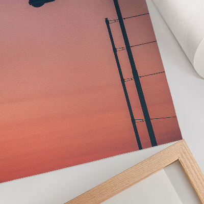 Dekoratyvinis plakatas Minimalistinis šviestuvas romantiškam saulėlydžiui modernumo stiliui