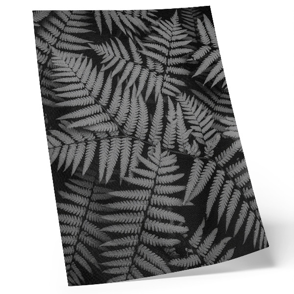Sieninis plakatas Jausmingas papartis juodai baltai, simetrija, elegancija