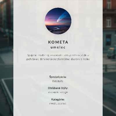Dekoratyvinis plakatas Gatvė su automobiliu, klasikinė architektūra