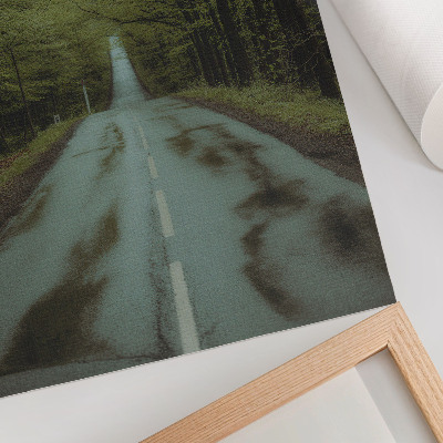 Plakatas svetainei Miško kelio ramybė, žalia nuotykių paslaptis