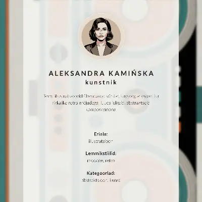 Dekoratyvinis plakatas moteris su lagaminu, paukščiai ir dangus siurrealistiniame stiliuje