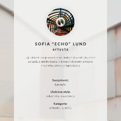 Sieninis plakatas Futuristinis pastatas dangaus fone