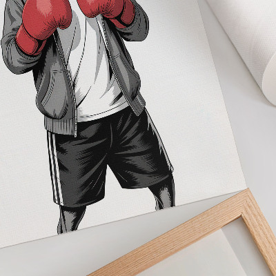 Sieninis plakatas Sportinio stiliaus boksininko šuns bokso pirštinės