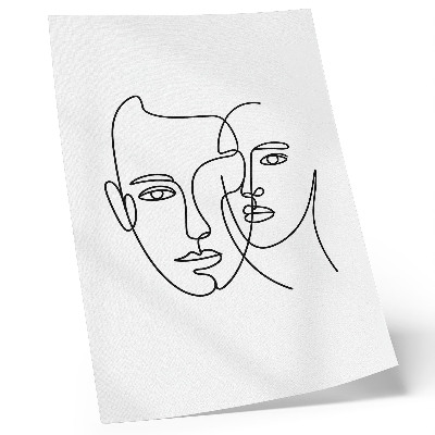 Plakatas Minimalistiniai portretai, linijinis piešinys, gylis, emocijos