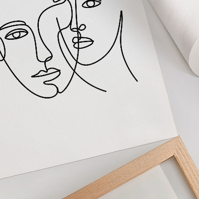 Plakatas Minimalistiniai portretai, linijinis piešinys, gylis, emocijos