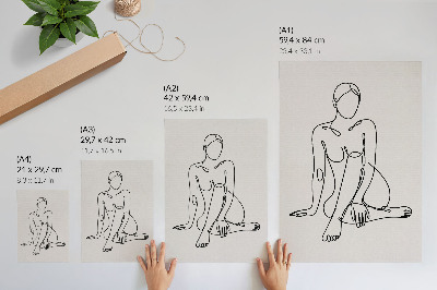 Dekoratyvinis plakatas Subtilus juodas siluetas šviesiame fone