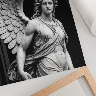 Plakatas svetainei Marmurinė angelo skulptūra, kupina detalių ir elegancijos