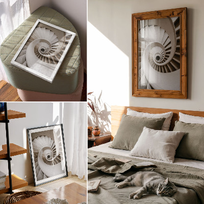 Plakatas Spiraliniai laiptai modernioje architektūroje