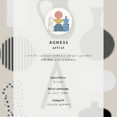 Sieninis plakatas Juodai balti geometriniai raštai smėlio spalvos fone