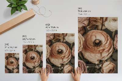 Plakatas Pastelinės gėlės, elegancija, harmonija, jausmingumas