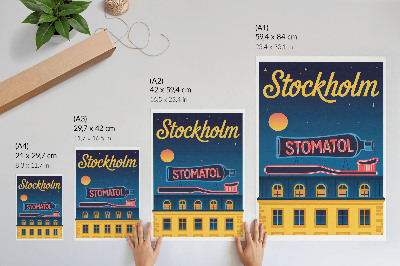 Plakatas svetainei Neoninis ženklas modernus statybinis naktinis šviestuvas