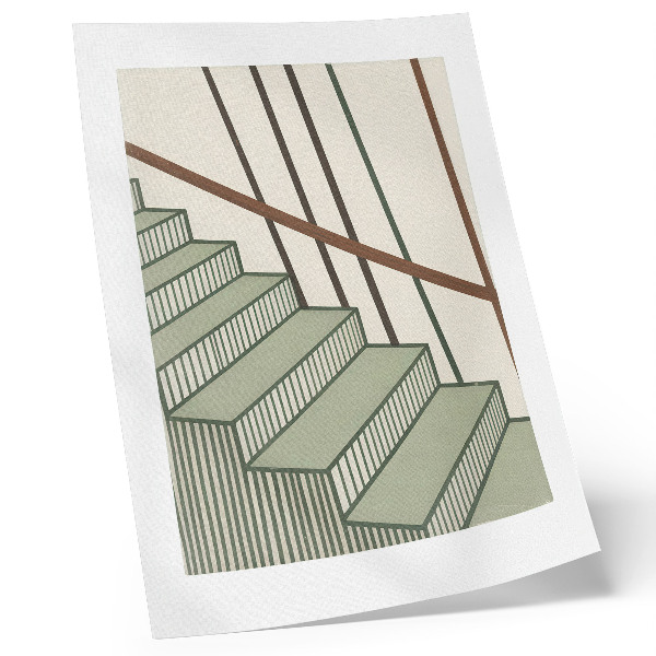 Plakatas Laiptų geometrija, dinamiškumas, minimalizmas, elegancija