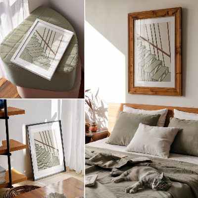 Plakatas Laiptų geometrija, dinamiškumas, minimalizmas, elegancija