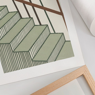 Plakatas Laiptų geometrija, dinamiškumas, minimalizmas, elegancija