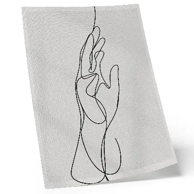 Minimalistinis plakatas rankų linijos elegancija ir modernumas