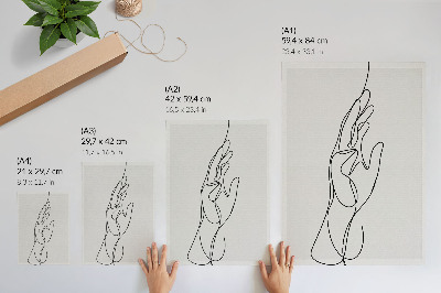 Plakatas Minimalistinis rankų linijos elegancija ir modernumas