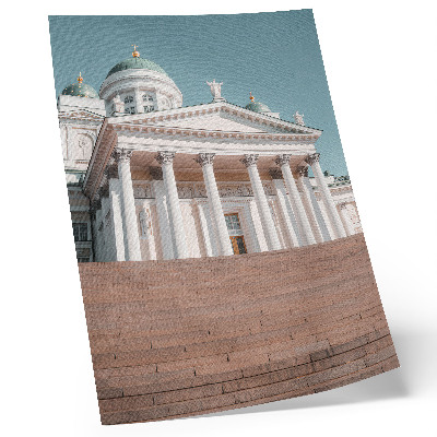 Plakatas Pastatas su kolonomis ir elegantiškomis architektūrinėmis detalėmis
