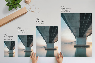 Dekoratyvinis plakatas Tiltas per vandenį minimalistinis elegancija modernumas