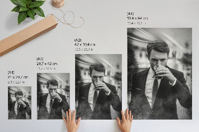 Plakatas Juodai baltas portretas, kupinas elegancijos