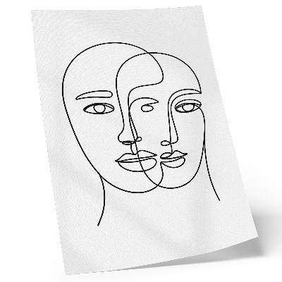 Plakatas Dvimatės veido linijos modernumas elegancija