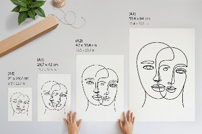 Plakatas Dvimatės veido linijos modernumas elegancija