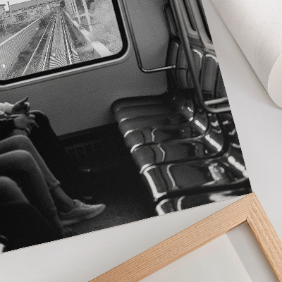 Plakatas svetainei Juodai balta traukinio vagono nuotrauka