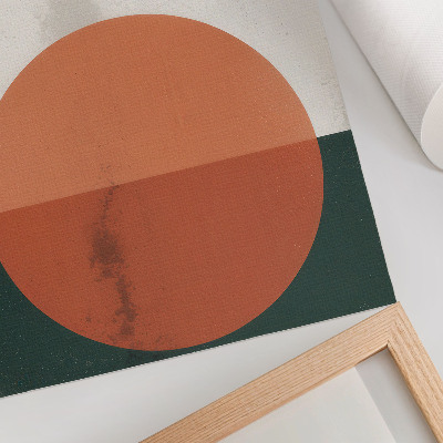Plakatas svetainei Paukščiai skrenda oranžinis apskritimas minimalistinis