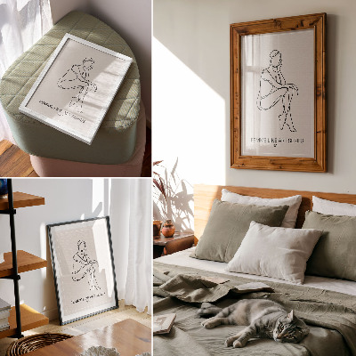 Plakatas svetainei Subtilios formos, linijos, elegancija, harmonija