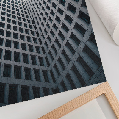 Sieninis plakatas Šiuolaikinės architektūros vertikalios linijos