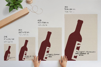 Dekoratyvinis plakatas Minimalistinė grafika bordo tonais