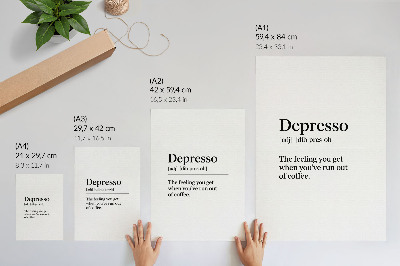 Plakatas svetainei Depreso apibrėžimas