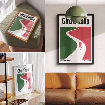 Plakatas Kontrastingos spalvos, dinamiškas minimalistinis stilius