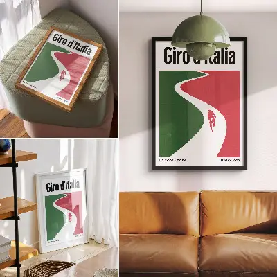 Plakatas kontrastingų spalvų, dinamiško minimalistinio stiliaus