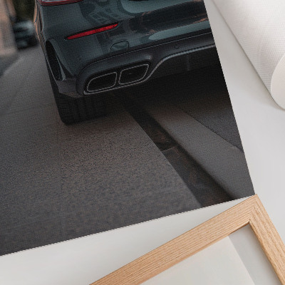 Plakatas Stilingas automobilis miesto erdvėje
